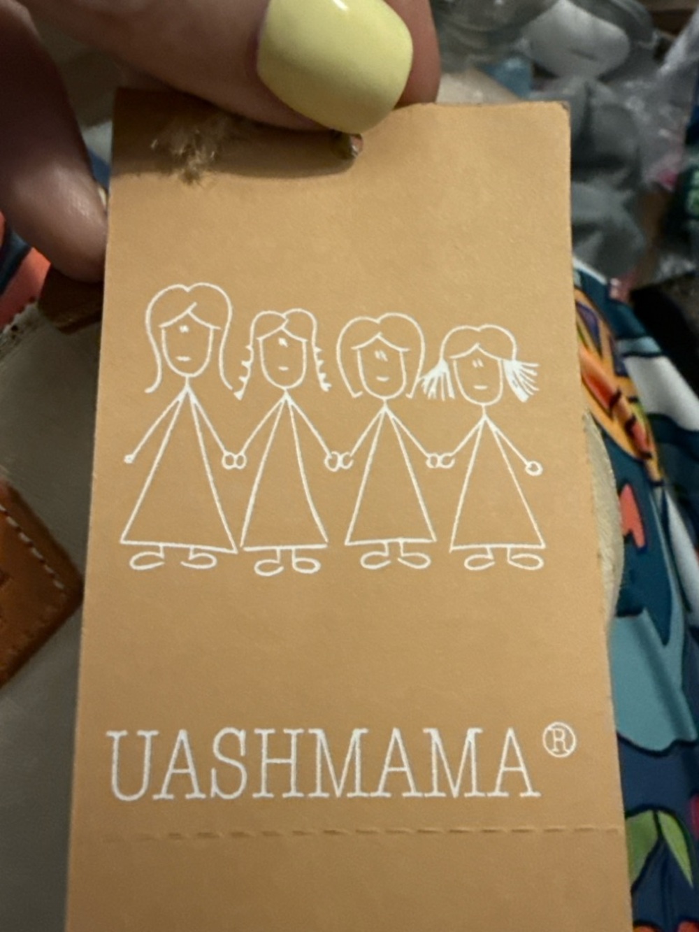 UASHMAMA Italy Washable Paper Zip Pouch Cream Cosmetic Bag 8x5 Minimalist -read - Picture 3 of 8